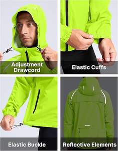 Wholesale Designer Men's Long Winter Windbreaker Jacket Stand Front Pockets Hooded Lightweight Waterproof Vintage Casual Wear - Product Image 6