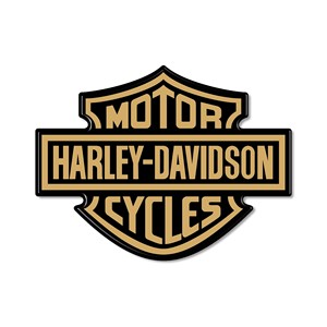 Oro 3D serbatoio Logo emblema 95x70 compatibile per Harley Davidson moto adesivi stile 3D effetto per personalizzare la tua moto - Product Image 1