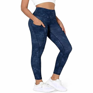 Legging moulant taille haute rouge uni pour femme, style tendance, en tricot, taille XXL, idéal pour l'été - Product Image 1