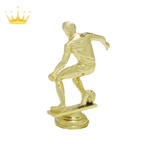 Nuevo Trofeo de Plástico PC/ABS Dorado con Soporte Superior y Diseño Personalizable, Premio Deportivo para Competencia de Fútbol, Recuerdo de 100 mm - Product Image 2