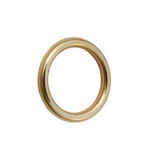 Anneaux de rideau en laiton solide de conception industrielle sans boucle pour tringle à rideau de 1 pouce avec la finition en laiton polie - Product Image 1