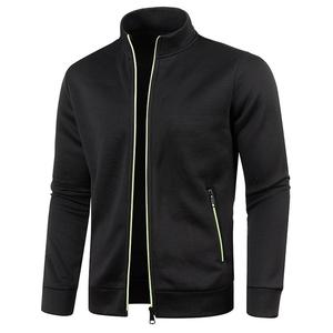 Veste d'hiver décontractée pour homme en polaire à manches longues et col montant à capuche, respirante, 100 % polyester, avec fermeture éclair, pour l'extérieur - Product Image 3