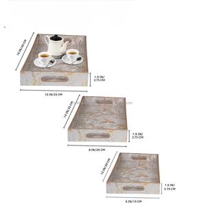 Plateau de service en bois MDF avec revêtement émaillé, design, pour hôtels et restaurants, articles de cuisine, plateau de table, haute qualité - Product Image 1