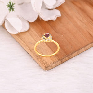 Bague pour femme en argent sterling 925 plaqué or jaune bijoux de style classique pour demoiselles d'honneur ou cadeaux - Product Image 4