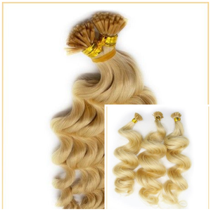 Silver Blonde Remy I-Tip Extensiones de cabello Calidad Premium, uso permanente de larga duración - Product Image 3