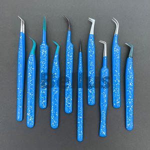 Pinzas de pestañas con punta de plata únicas al por mayor, extensiones de pestañas elegante para diseño personalizado, acero sostenible con logotipo personalizado - Product Image 2