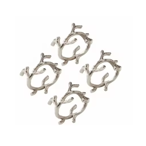 Set Of 4 Irregular Shape Napkin <b>Rings</b> With Premium Quality Customized Size Vintage Finished Tissue <b>Ring</b> Hot Arrival - Product Image 1