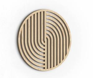 Ensemble d'art mural en bois rond Art déco Moderne Géométrique Boho Minimaliste Décoration murale suspendue pour la maison au meilleur prix - Product Image 1