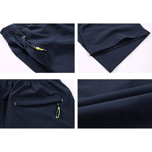 กางเกงกีฬาสามไตรมาสสำหรับฟิตเนสกางเกงบุด้านในกางเกงขาสั้นแห้งเร็วมีกระเป๋าด้านข้าง - Product Image 5