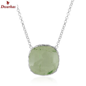 Diseño clásico joyería fina plata esterlina 925 aguamarina doble piedra preciosa textura collar - Product Image 3