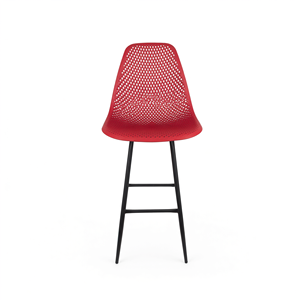 Taburete de Barra NEWBELLA Sapphire Ada 65, 65 cm, Rojo, de Fibra de Vidrio Reforzada con PP, para Isla de Cocina y Barra de Desayuno, Hecho en Turquía - Product Image 2