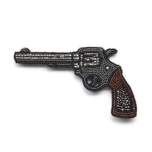 Broches de nuevo diseño de la mejor calidad, broche de hoja de moda a bajo precio con cuentas de alambre de lingotes #007281490, encaje técnico bordado - Product Image 4