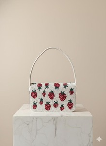 Bolsa de Mano con Cuentas Bordadas a Mano de Moda, Monedero con Cuentas de Cuerno de Diseño, Bolsa de Cuentas con Diseño de los Texas Longhorns para el Día del Partido, Bolsos de Noche - Product Image 3