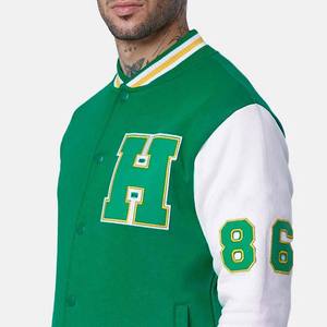 Patchs de broderie à blocs de couleurs pour hommes, vestes universitaires personnalisées, veste de baseball universitaire à manches longues pour hommes et adultes - Product Image 5