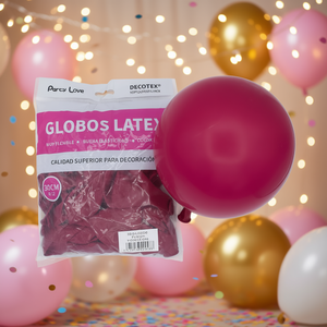 Palloncini in Lattice Party Love 30cm Fucsia Confezione da 50 Pezzi Decorazioni per Feste - Product Image 3