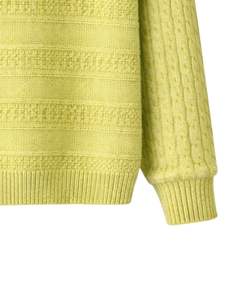 Suéter Polo de Punto de Lana Amarillo Claro Personalizado para Hombre, Manga Larga, Cuello con Botones, Invierno, Suave, Cálido, Informal, a la Moda - Product Image 6