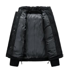 Veste matelassée décontractée pour hommes, manteau parka d'hiver épais avec capuche, col montant, vêtements d'extérieur chauds et légers, haut - Product Image 5