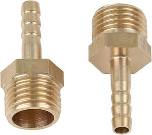 Raccord droit pour tuyau hydraulique AOL, mâle BSPT, laiton zingué, 10 mm, forgé, 1ST - Product Image 3