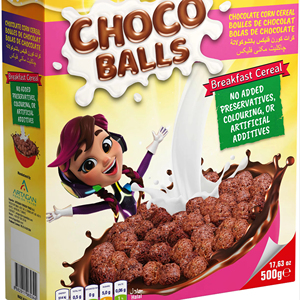 Cereales Veganos de Maíz Dulce Multigrano de Alta Calidad, Bolas de Chocolate, Bolsa de 1 kg, Cereal Saludable, Delicioso y Crujiente - Product Image 1