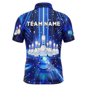 Quick Dry Printed OEM Service New Arrival High Quality Custom <b>Bowling</b> Polo <b>Shirt</b> 100% Polyester Breathable <b>Bowling</b> Strike Team - Product Image 6