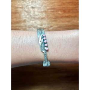 Aaron Davis Pink Conch & Sterling Silver Fashion <b>Cuff</b> Bracelet - Product Image 5