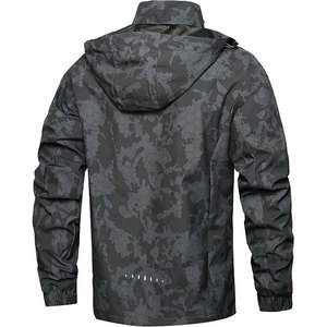 New Arrival High Quality 100% Polyester Winter Quilted Hooded <b>Canvas</b> <b>Jacket</b> <b>Men</b> Casual Waterproof Breathable Stand Collar Front - Product Image 2