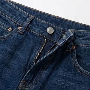 High Quality Fashion <b>Women's</b> Straight Denim <b>Jeans</b> Multi Pockets Cotton Sand Wash High Street Customized Color Breathable Pants - Product Image 3