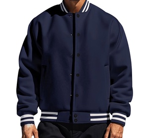 Veste de baseball en laine de haute qualité pour hommes, logo personnalisé, orange et noir, broderie sur le devant, respirante, vente en gros - Product Image 1
