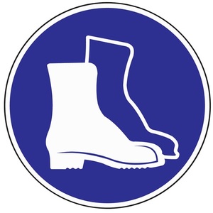 Señalización de Protección para Pies, Producto de Plástico, Cumple con ASR A1.3/BGV A8 - Product Image 1