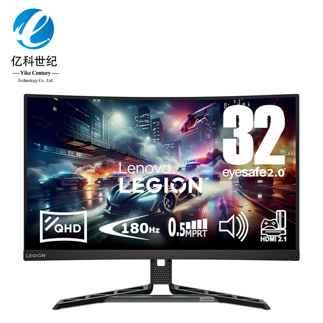 Lenovo Legion R32QC-30 31.5inch Curved Gaming Esport Monitor QHD 180Hz 1-5ms HVA Screen HDMI+DP 90%DCI-P3 Laptop Desktop Display