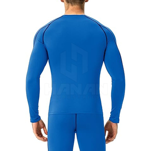 Ropa de gimnasio de moda de protección contra sarpullidos de compresión para hombres superventas con característica elástica transpirable - Product Image 3