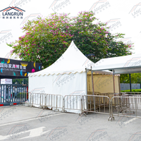 Tente Pagode Modulaire 5x5m en PVC Imperméable, Ignifuge et Anti-UV pour Mariages, Fêtes et Expositions