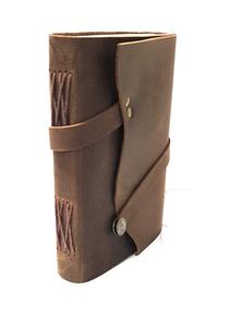 Genuine Leather Vintage Journal Handmade Hardcover Diary with Leather Strap Brown Color - Product Image 2