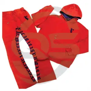 กางเกงวอร์มผ้าฟลีซกว้างสำหรับผู้ชายกางเกงขาบานสำหรับวิ่งกางเกงวอร์มขาบานแบบออกแบบได้ตามต้องการ - Product Image 1