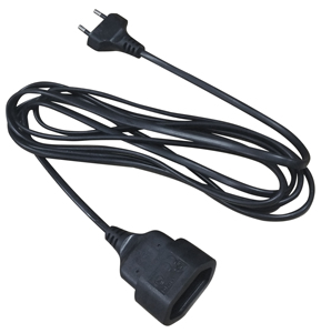 2m. Prolunga per tubo 2x0,75mm. nero economico (GSC 100500003) - Product Image 1