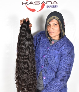 Cuticule alignée en gros indien Remy Double trame Machine aucun tissage paquet droit Extensions de cheveux humains de haute qualité - Product Image 3