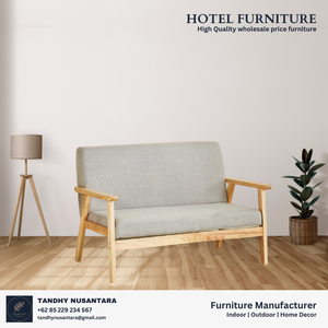 Vente en gros de meubles de banc de salon en tissu en bois pour la maison design d'hôtel et de villa canapé minimaliste simple - Product Image 5