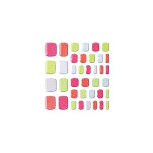 GLOSSYBLOSSOM PRO Neon Sweeties PEDI Perfect 2D Half-Hardened Real Gel Nails Quick Salon Art Sticker Manicure Non-Soak-Off - Product Image 1