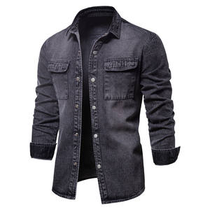 Primavera otoño nueva chaqueta de abrigo de mezclilla para hombre moda europea americana abrigo Casual al por mayor lavado Top de mezclilla - Product Image 3