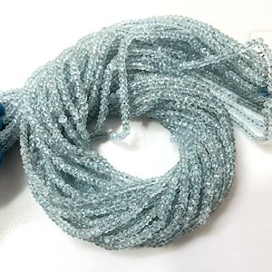 Cuentas facetadas en forma de Rondelle al por mayor, Topacio azul cielo, piedras preciosas naturales de 3mm para la fabricación de joyas - Product Image 4