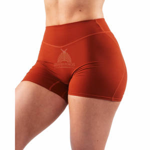 Pantalones cortos de gimnasio de cintura alta para mujer, transpirables, para entrenamiento de Yoga, compresión, Spandex, diseño de glúteos, ajuste seco - Product Image 1