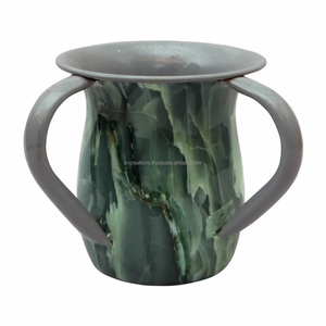 Nouvelle tasse à double poignée pour rituel religieux juif, tasse à double poignée pour le lavage des mains, tasses à main juives pour le lavage des mains, collection de cadeaux - Product Image 4