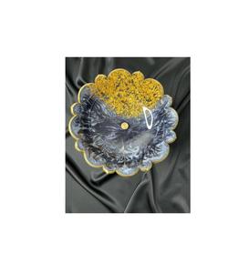 Cuenco de resina de lujo decorativo con detalles dorados, opción de centro de mesa única para mesas, hogares, restaurantes, decoración de eventos - Product Image 6