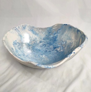 Forma irregular hecha a mano mejor venta producto de resina vajilla servir tazón de sopa decorado frutero boda decoración cuencos - Product Image 2