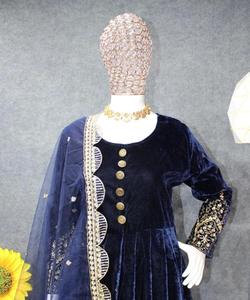 Formal césped cosido modesto blusas camisas fiesta traje negro - Product Image 2