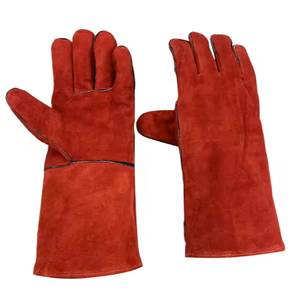Venta al por mayor de guantes de construcción para el trabajo guantes de trabajo de cuero de vaca para jardinería soldadura conductor patio trabajo pesado hombres - Product Image 4