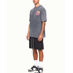 เสื้อยืดระบายอากาศได้ดีของผู้ชายเสื้อสกรีนลายโลโก้ขนาดใหญ่ออกแบบได้เอง - Product Image 4