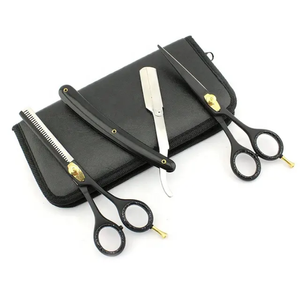 Top Selling Black Stainless Steel Right-Handed <b>Barber</b> Shear Straight <b>Blade</b> 30 Teeth Hair Cutting Salon Styling Razor Scissor - Product Image 2