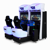 Machine de jeu de course à monnayeur, simulateur de conduite de voiture d'arcade avec siège baquet pour centre de jeux d'amusement