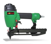 APLUS 90/40MAEH Agrafeuse pneumatique en alliage d'aluminium 40 mm avec support de main extensible, double déclencheur, couronne de 5,8 mm, chargeur long, 200 agrafes, avec cordon